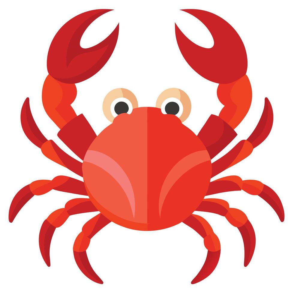 a cartoon crab on a white background vector