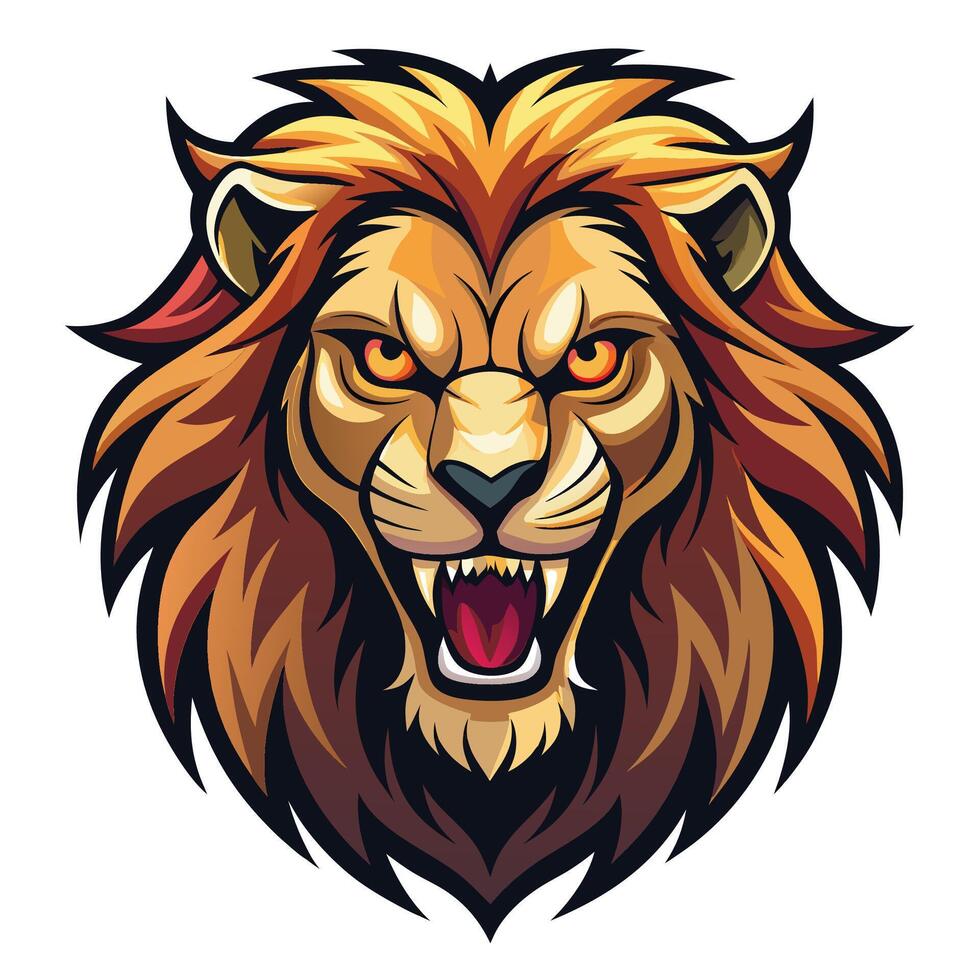 lion head mascot mascot head illustration vector