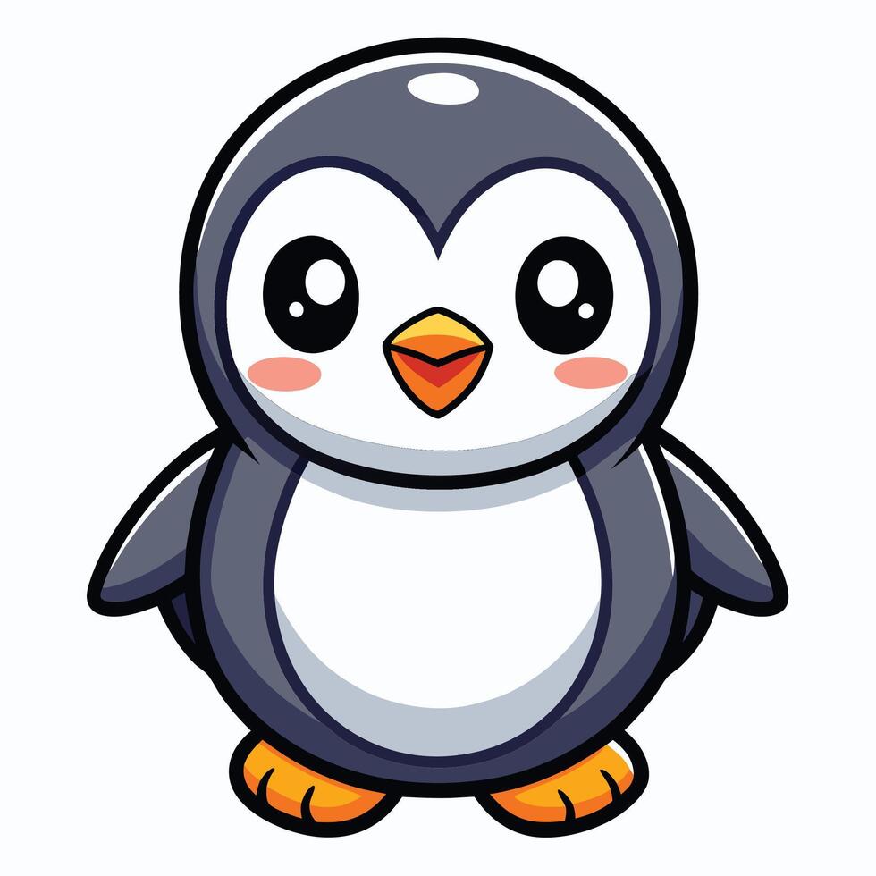 cute penguin illustration vector