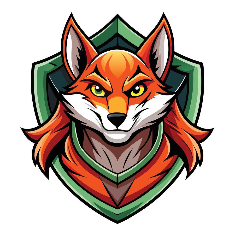 fox mascot logo illustration vector