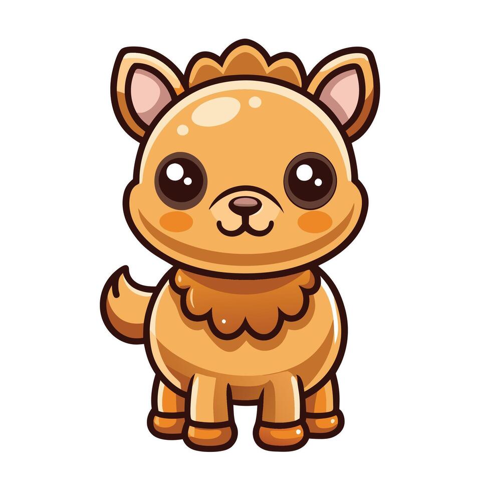 cute llama cartoon illustration vector
