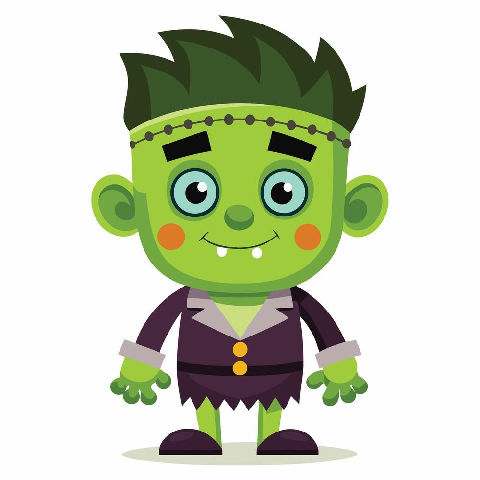 frankenstein cartoon character illustration vector