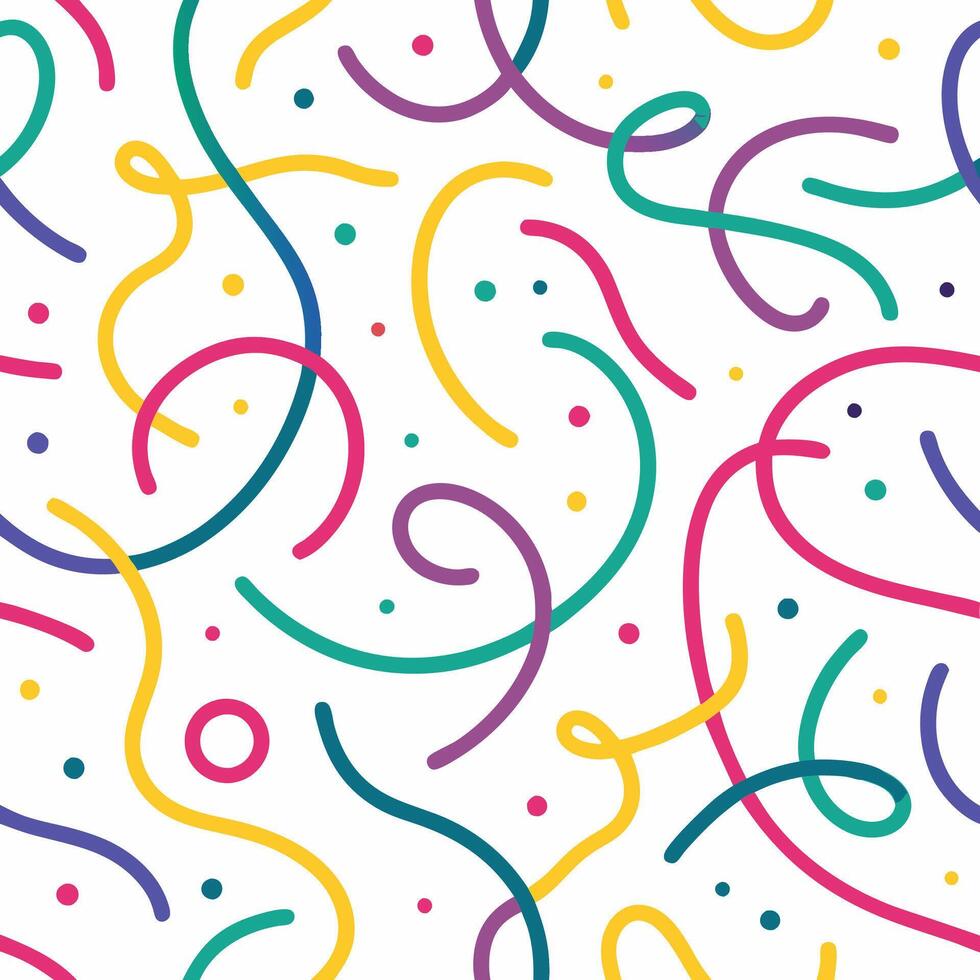 a colorful pattern with many different shapes and colors vector