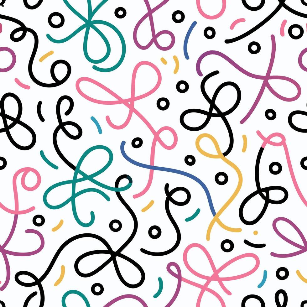 a colorful pattern with a bunch of shapes vector