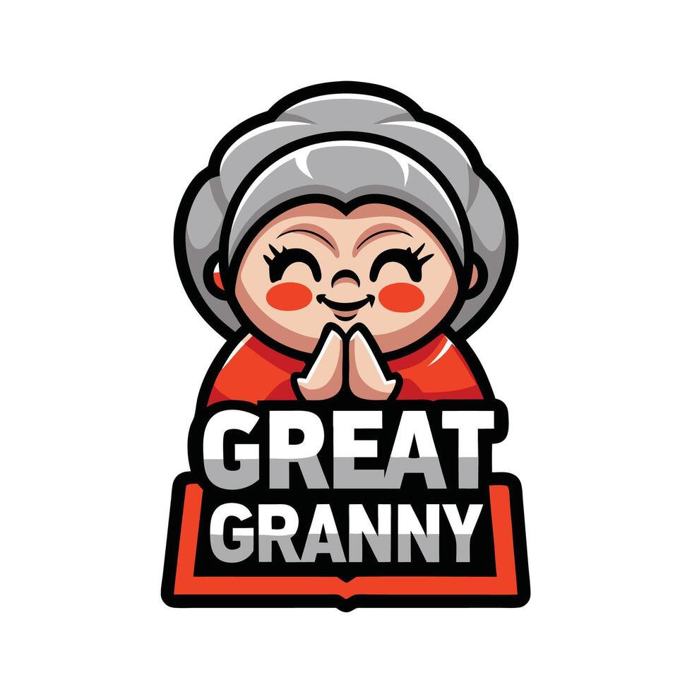 great granny logo design vector