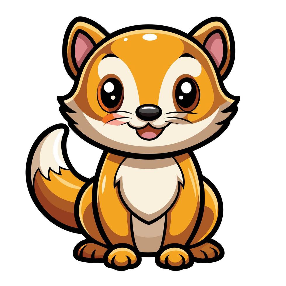 cartoon fox illustration vector