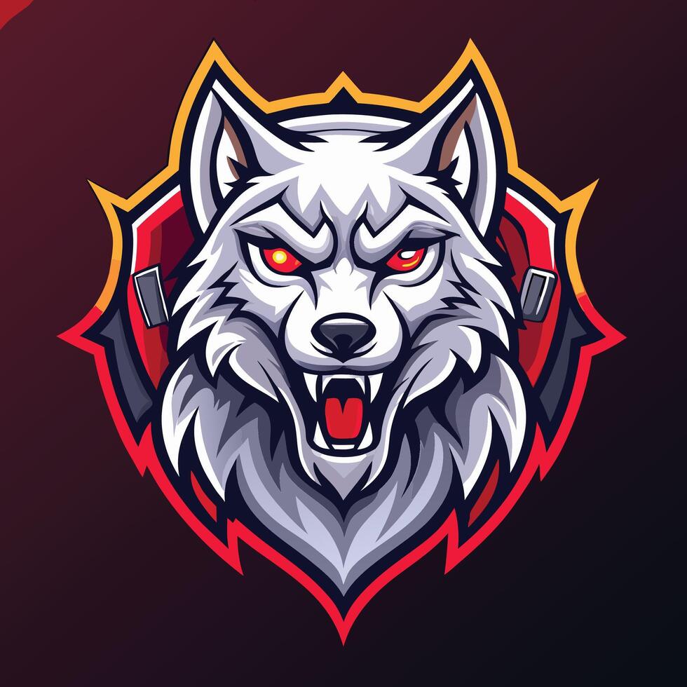 the wolf mascot for a team vector