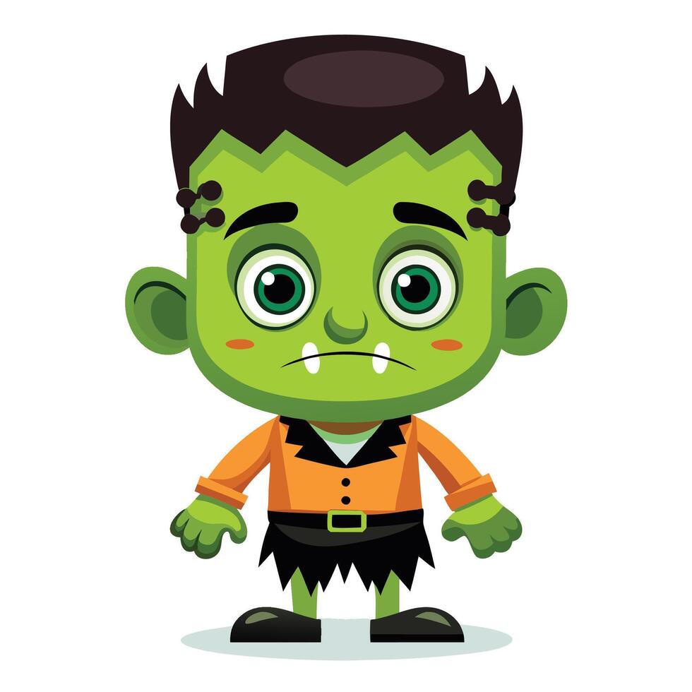 frankenstein cartoon character illustration vector