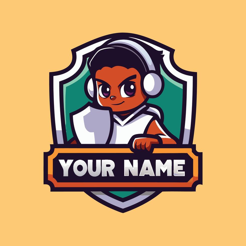 a cartoon character with headphones on his head vector