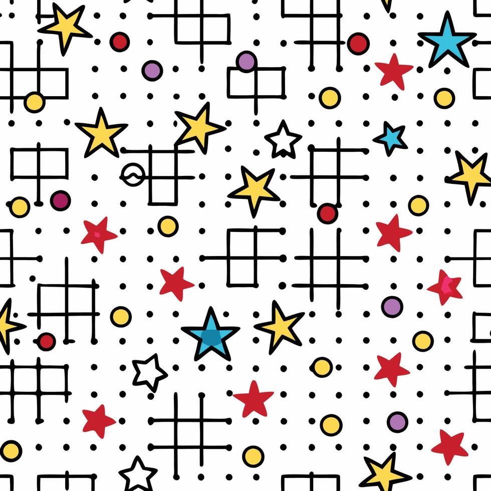 a pattern with stars and squares vector