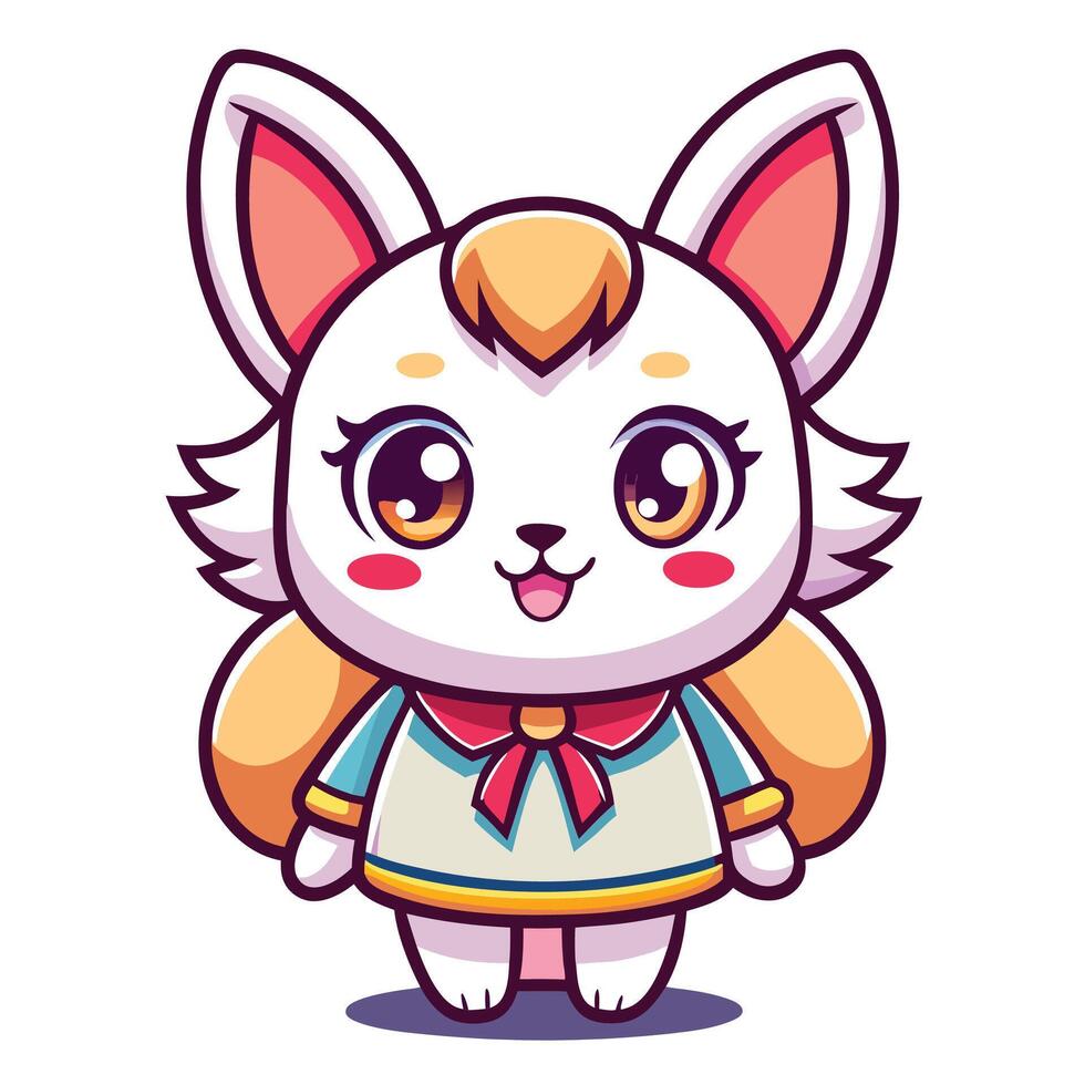 a cartoon character with a bow tie and a white dress vector