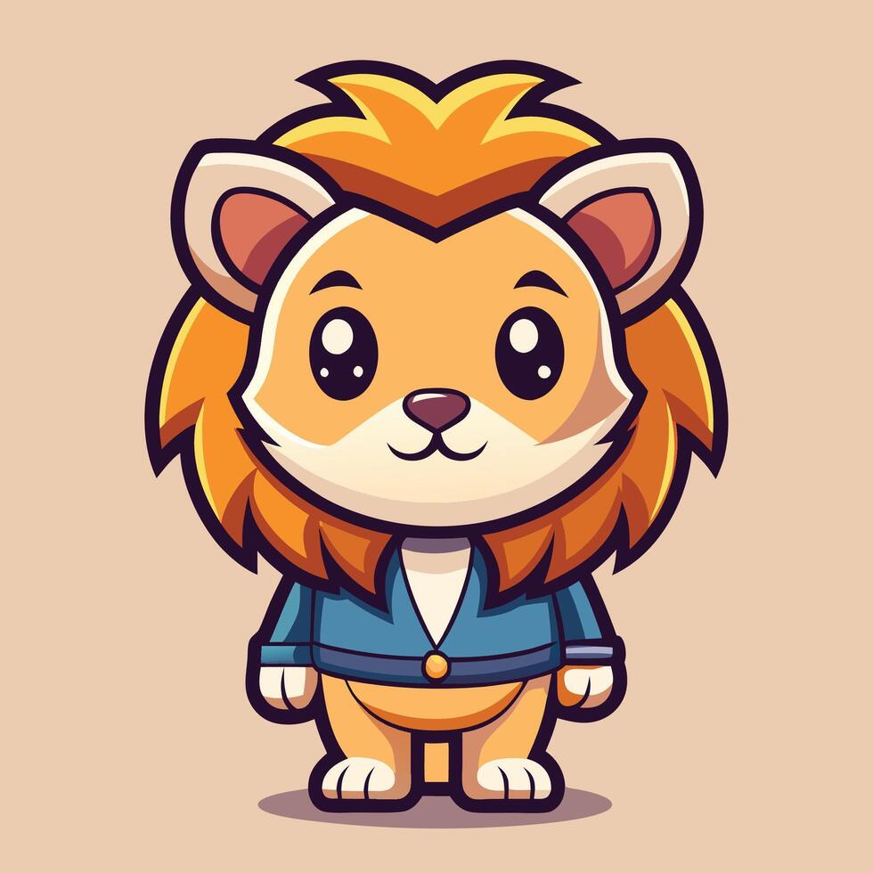 a cartoon lion in a suit and tie vector