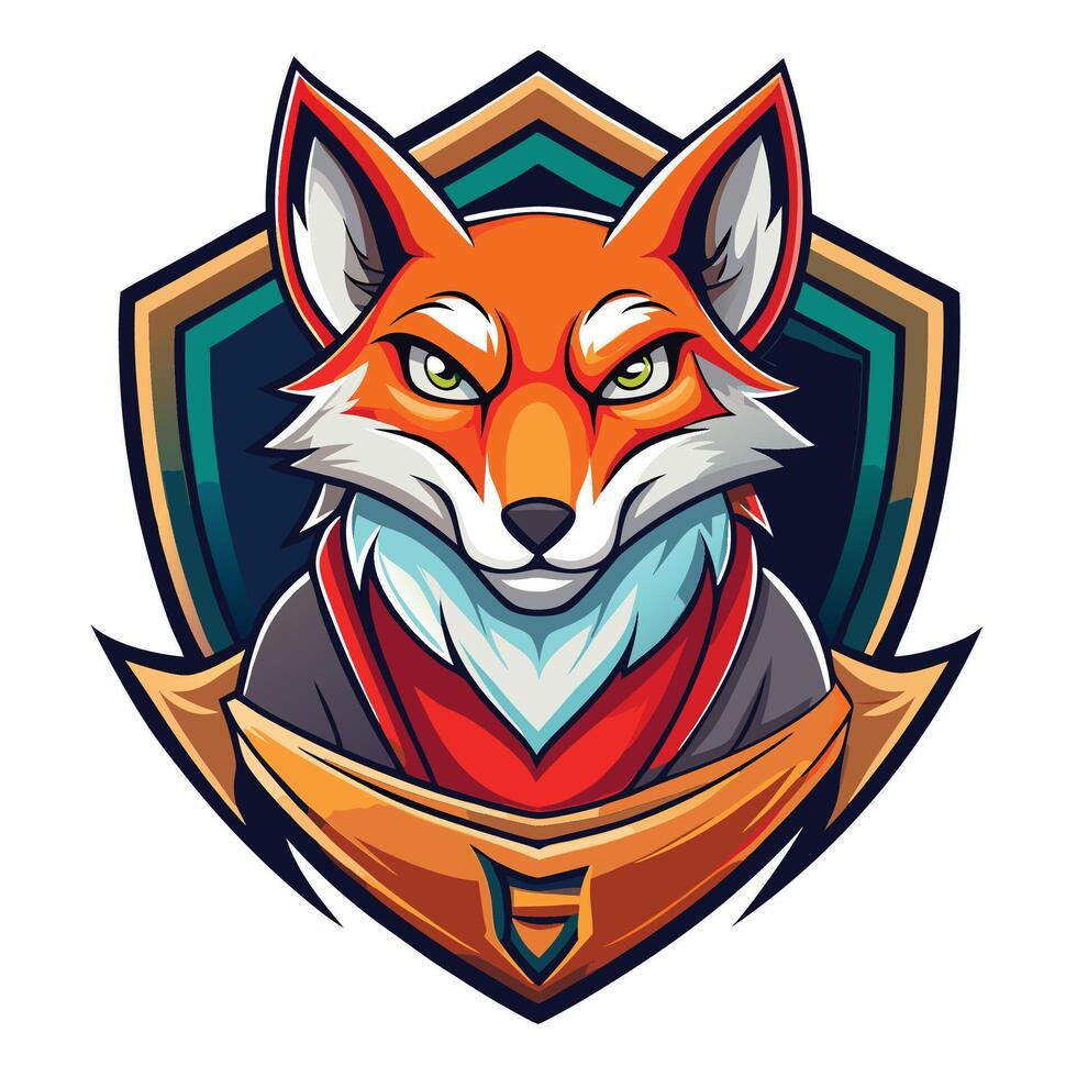 fox mascot logo design vector