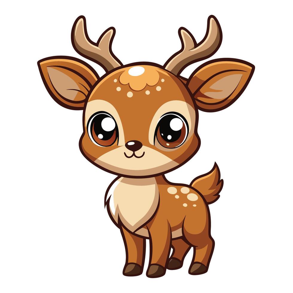 cute little deer illustration vector
