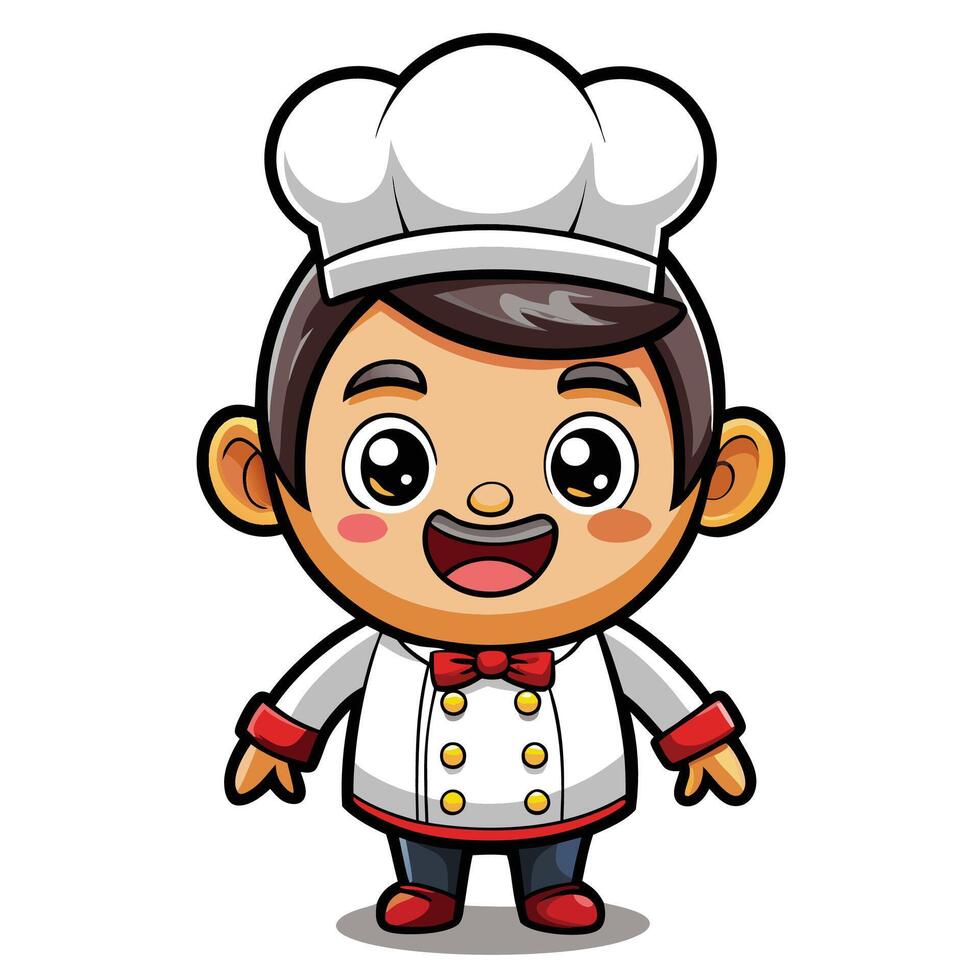 cartoon chef character illustration vector