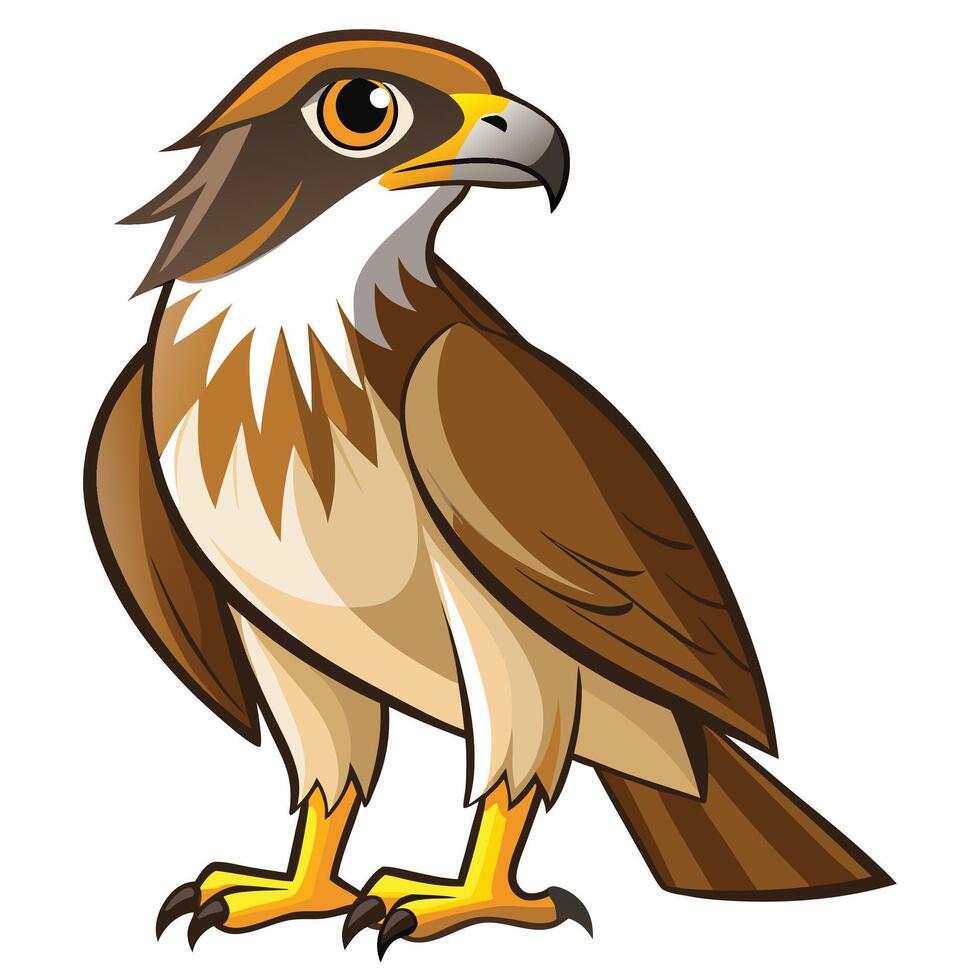 an illustration of an eagle standing on its hind legs vector