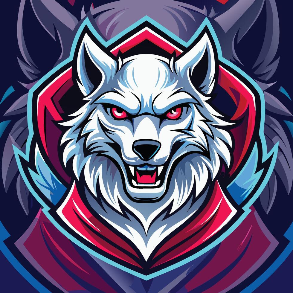 the wolf mascot for a team vector