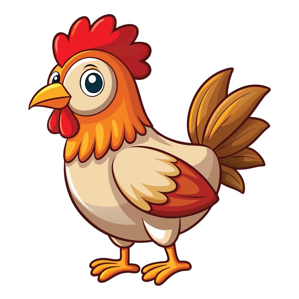 cartoon chicken illustration vector