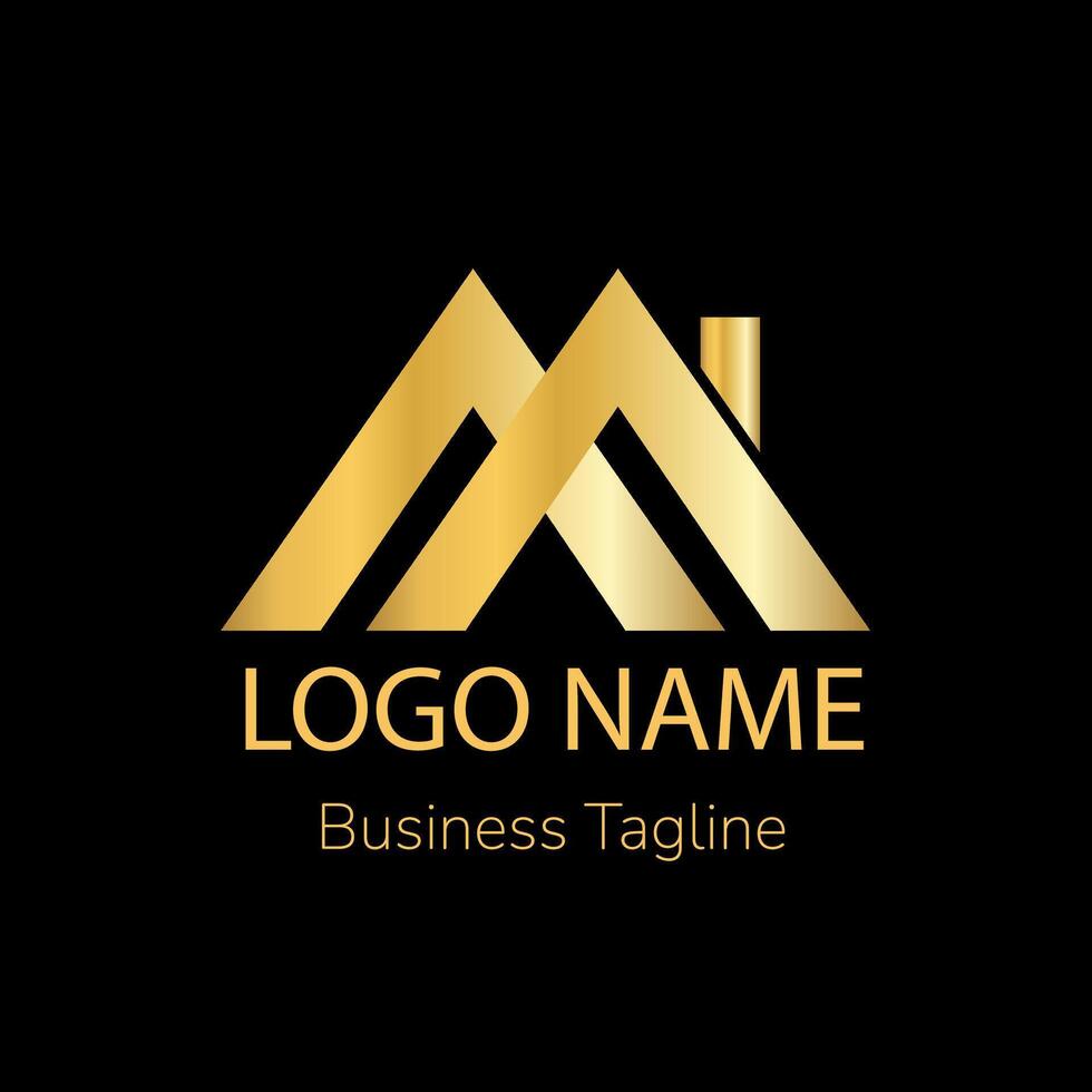 Professional Gold Property Icon vector