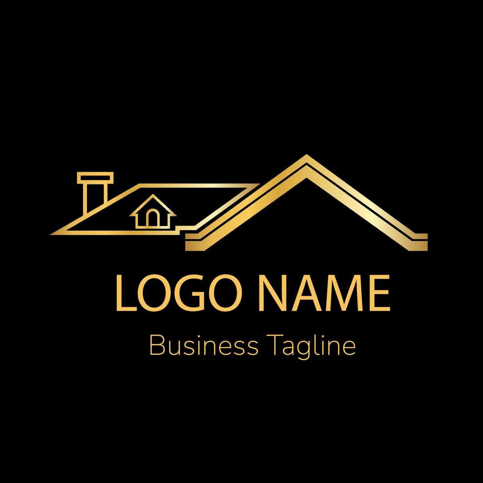 Minimalist Gold Building Logo vector