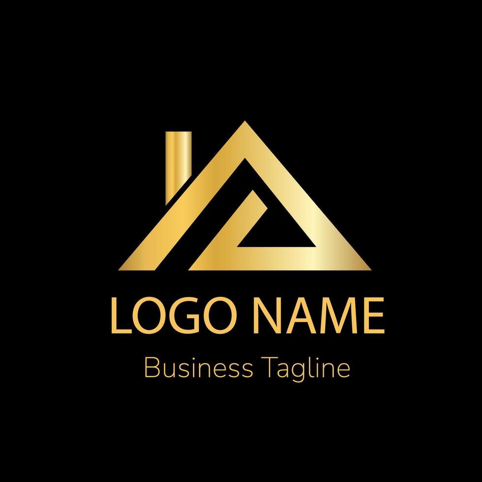 Premium Gold Architecture Logo vector