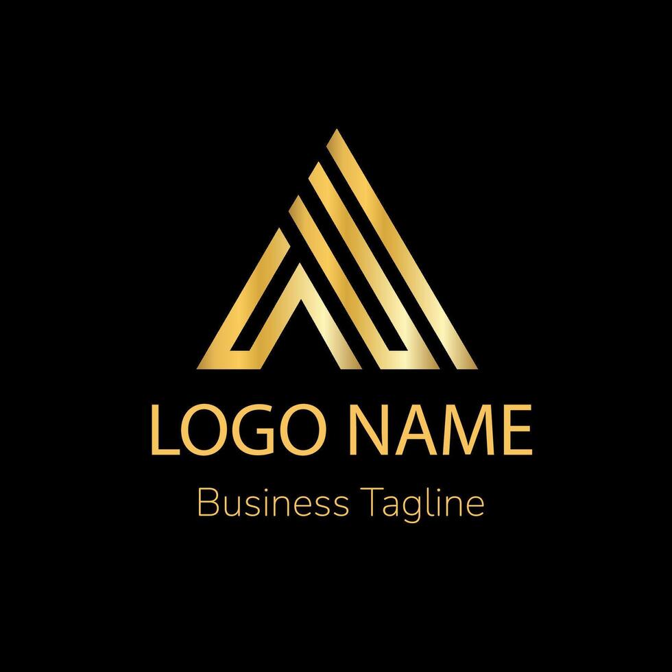 Sophisticated Golden Structure Logo vector