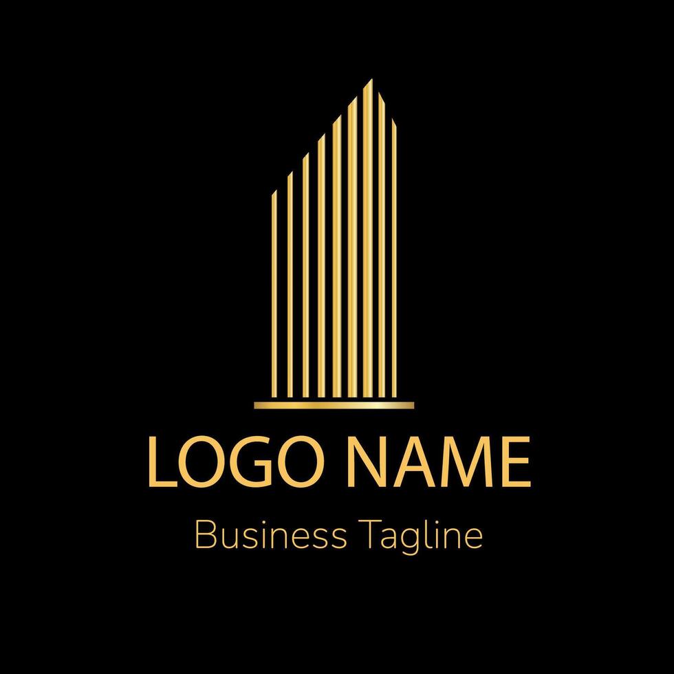 Gold Luxury Skyscraper Design vector