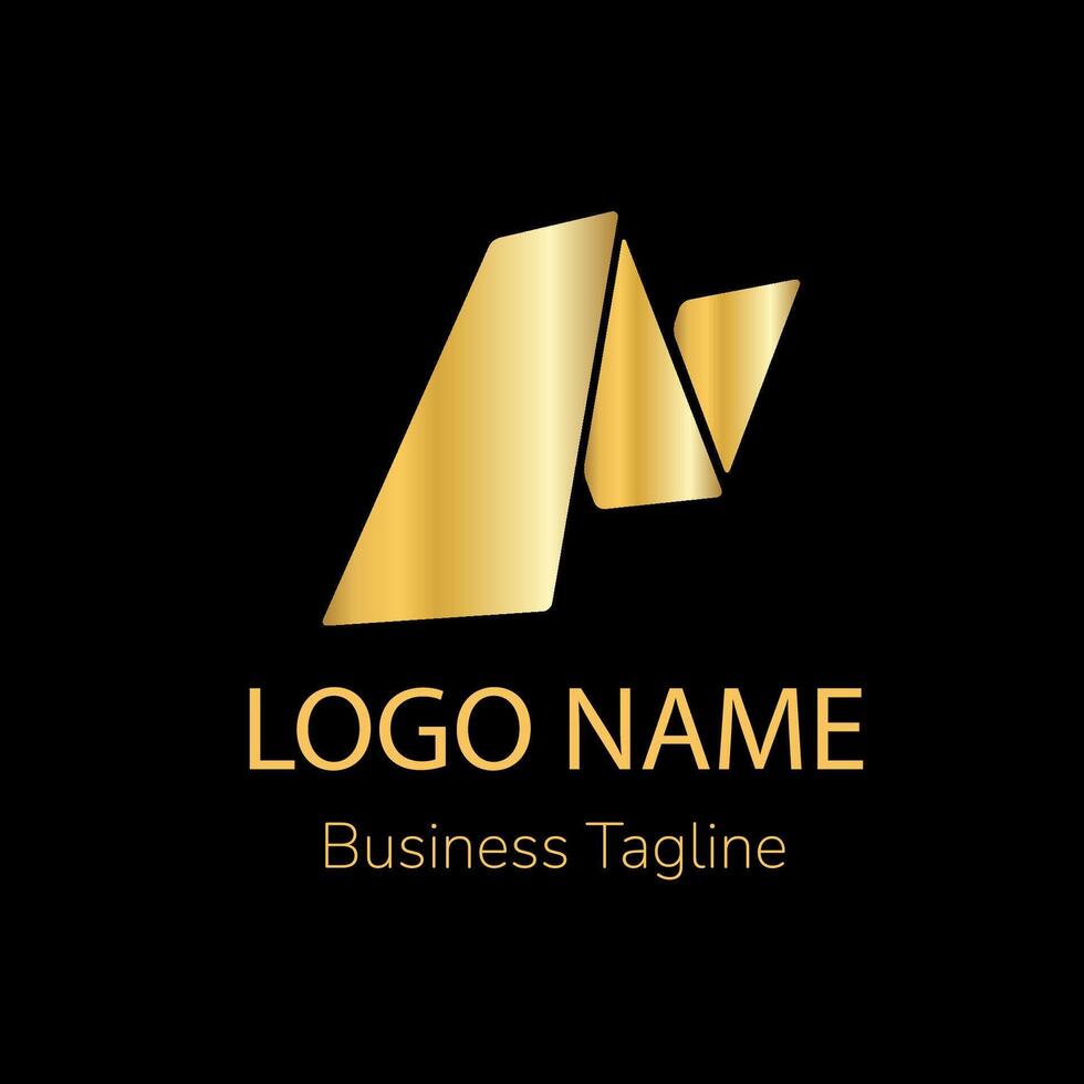 Logo Company Design Gold Template vector