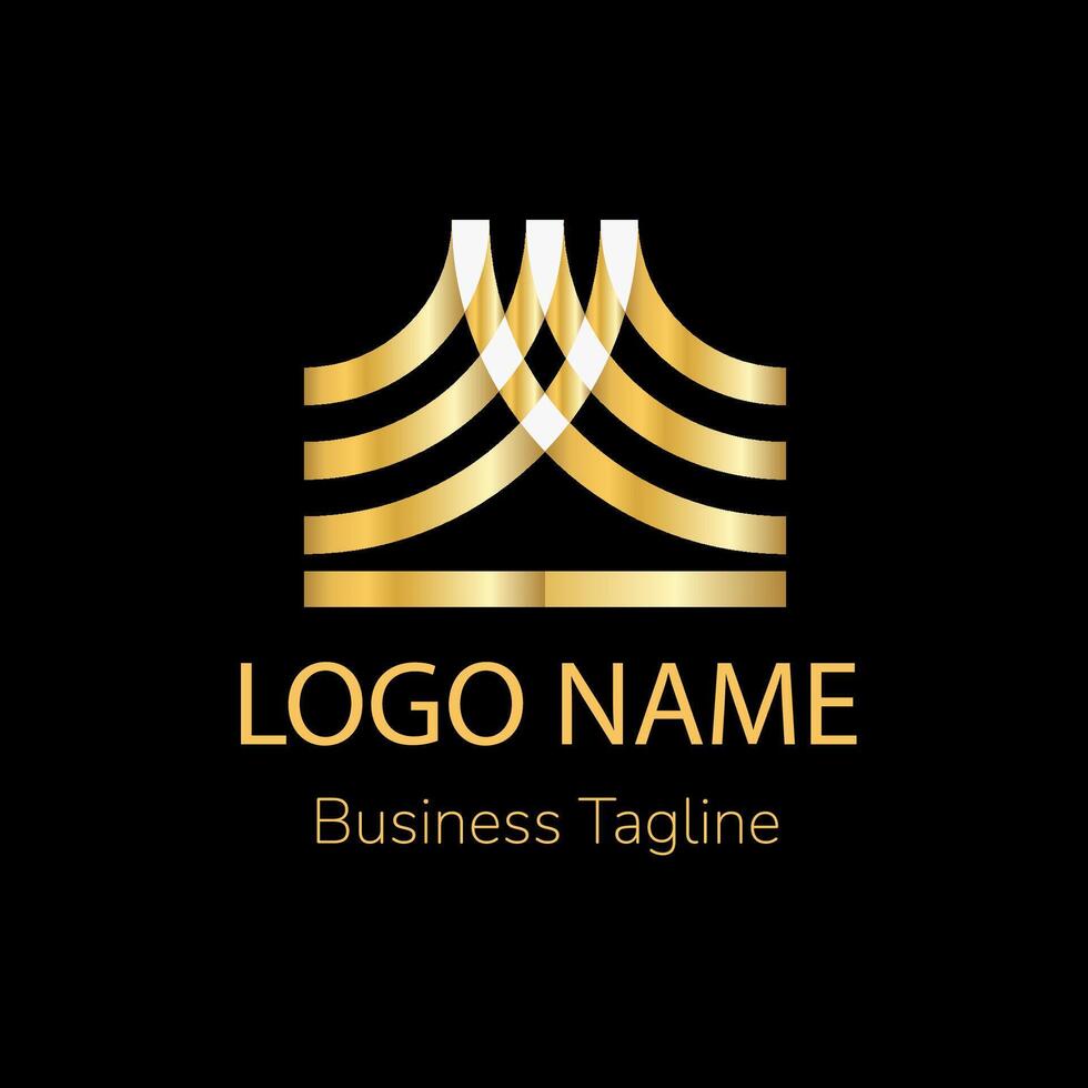 Elegant Gold Landmark Logo vector