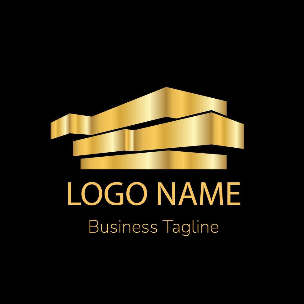 Professional Golden Skyline Icon vector