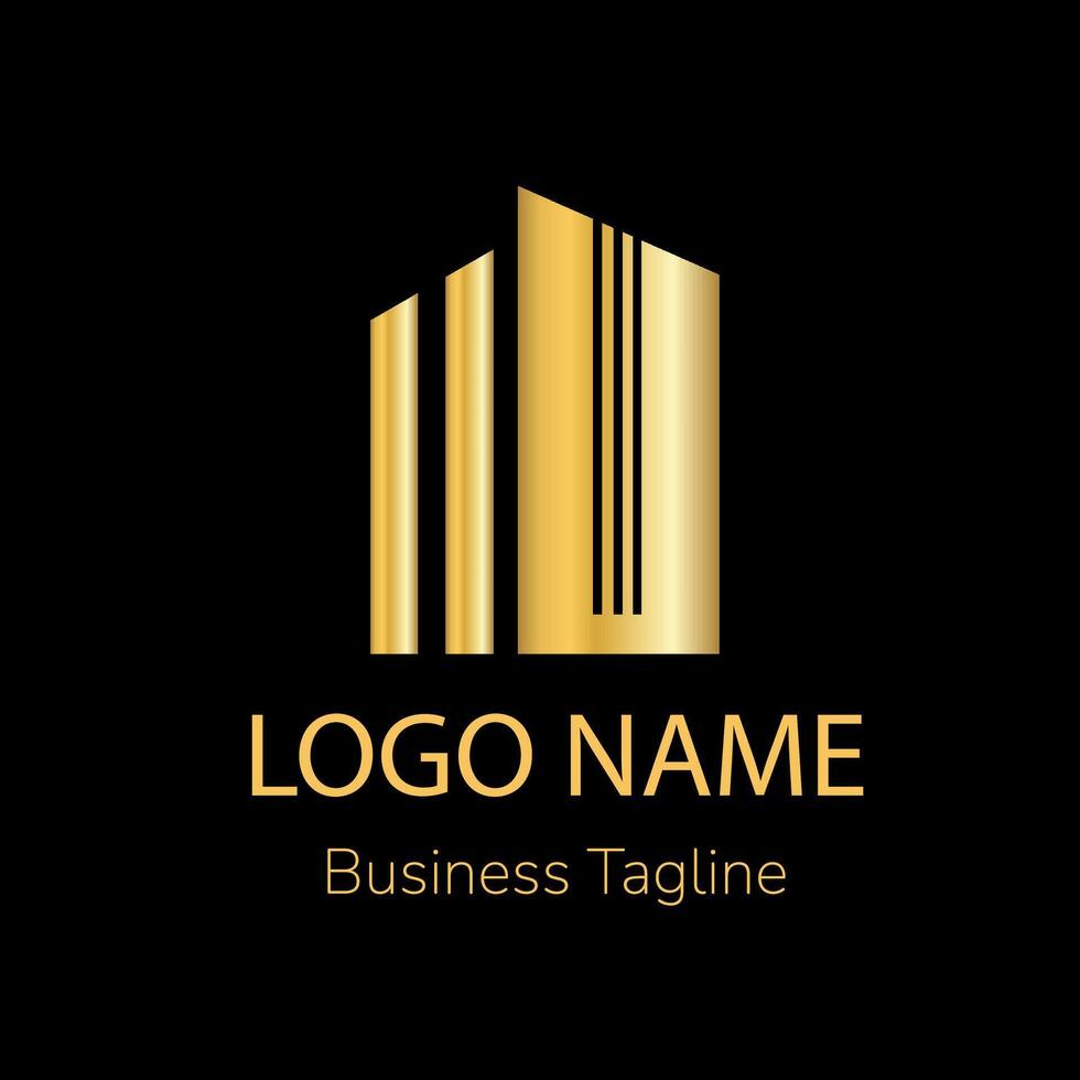 Luxurious Golden Tower Logo vector