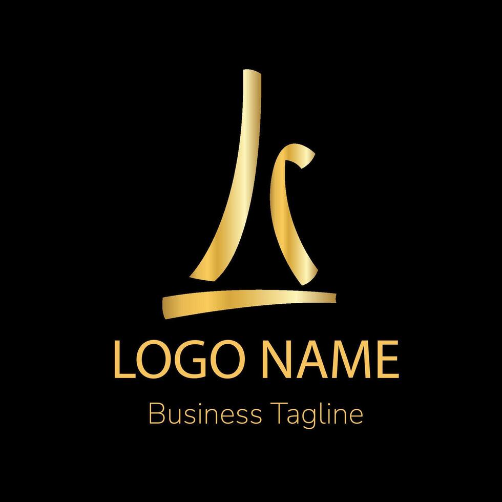 Shiny Gold Highrise Logo Template vector