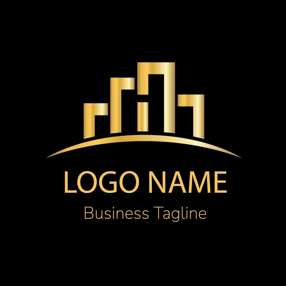 Golden Architecture Firm Logo vector