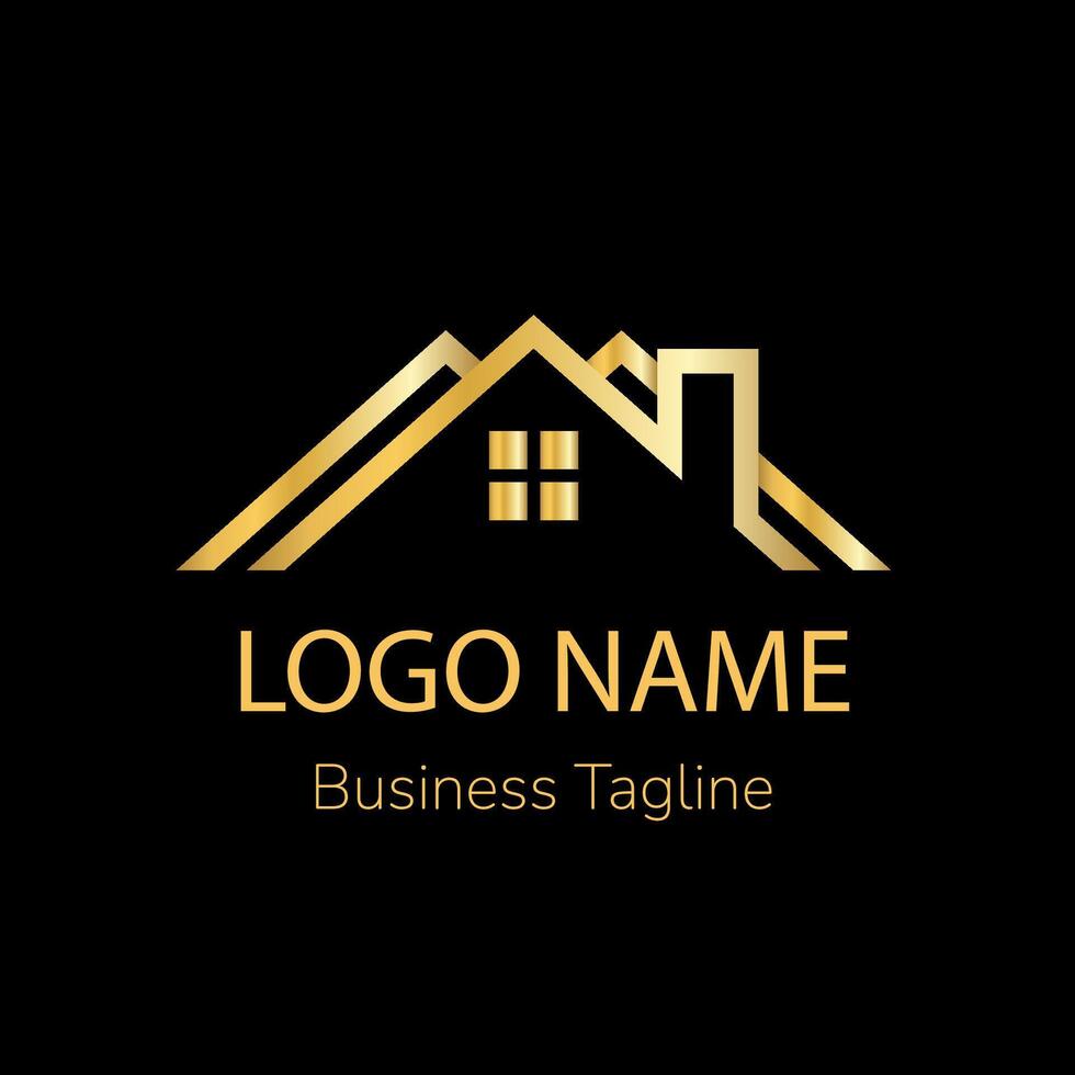 Modern Gold Building Logo vector