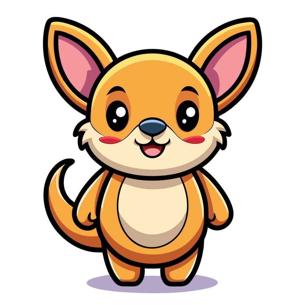a cartoon dog with big eyes and a big nose vector
