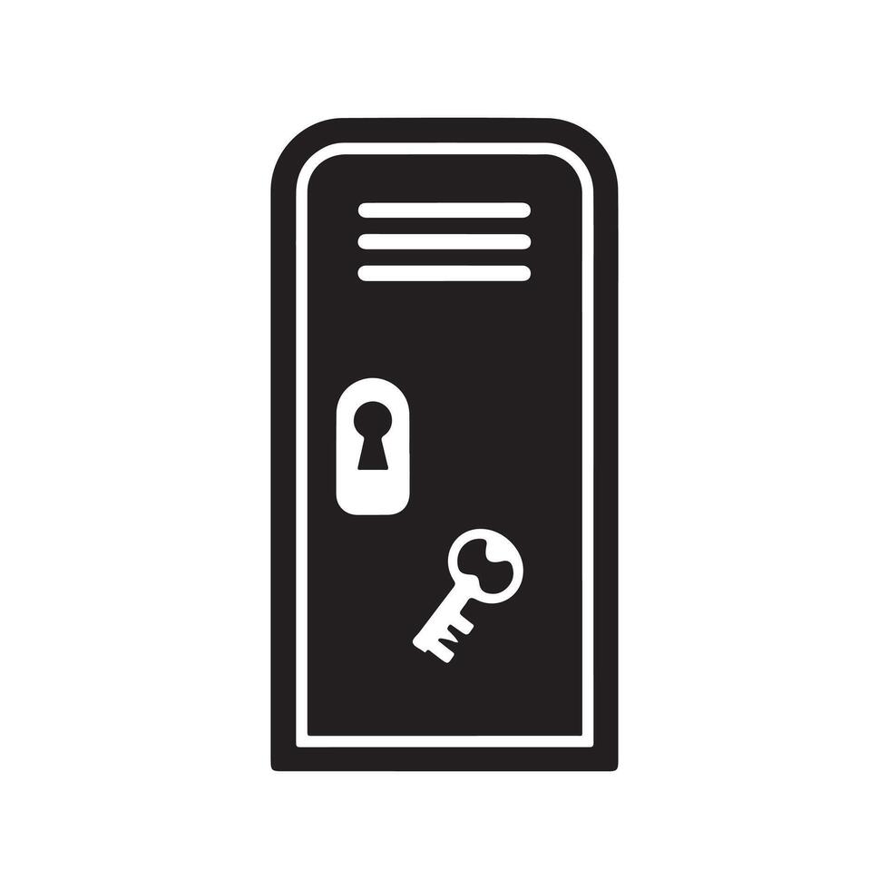 Locker door icon illustration vector