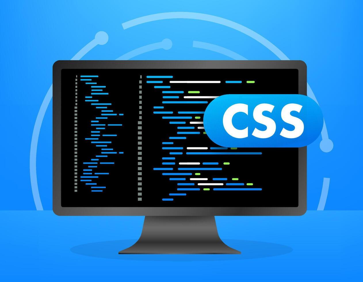 Computer screen showing css code programming web development 53953511 ...