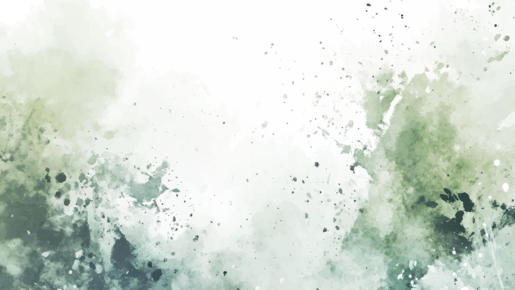 Hand drawn Abstract watercolor background texture. Brush stroked painting green pastel color watercolour horizontal backdrop vector