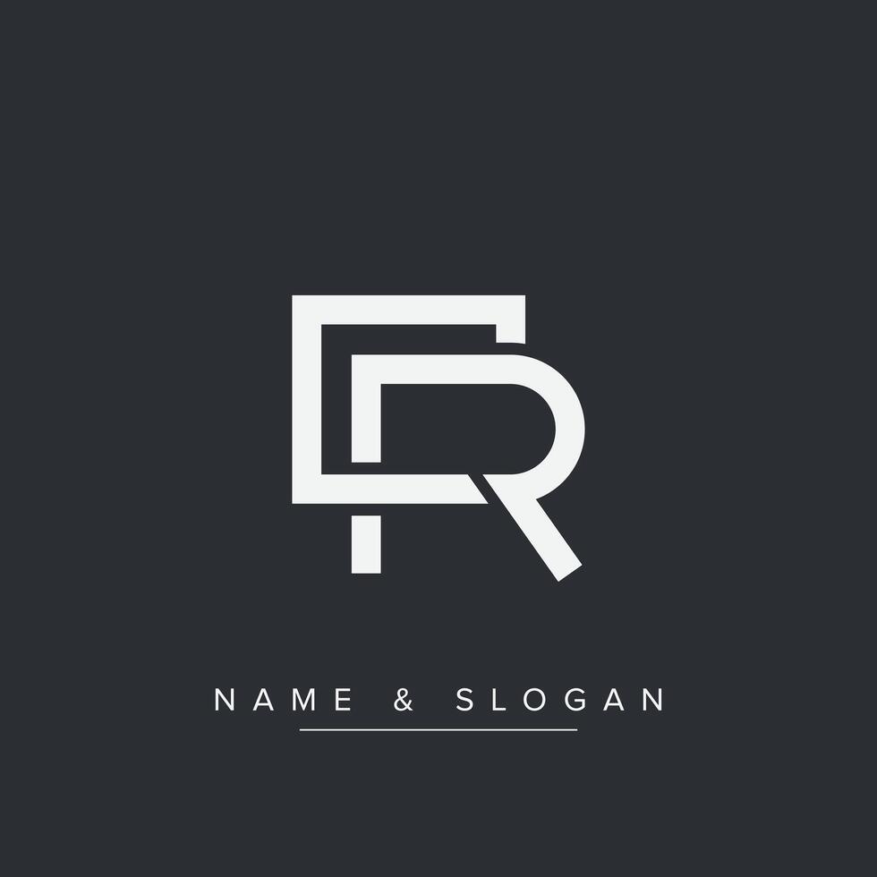 CR RC Abstract Unique Letter Logo Design. Initial Symbol. vector