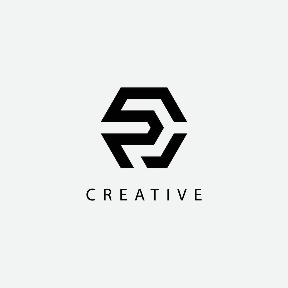 Alphabet CP Logo Design with Letters C and P. vector
