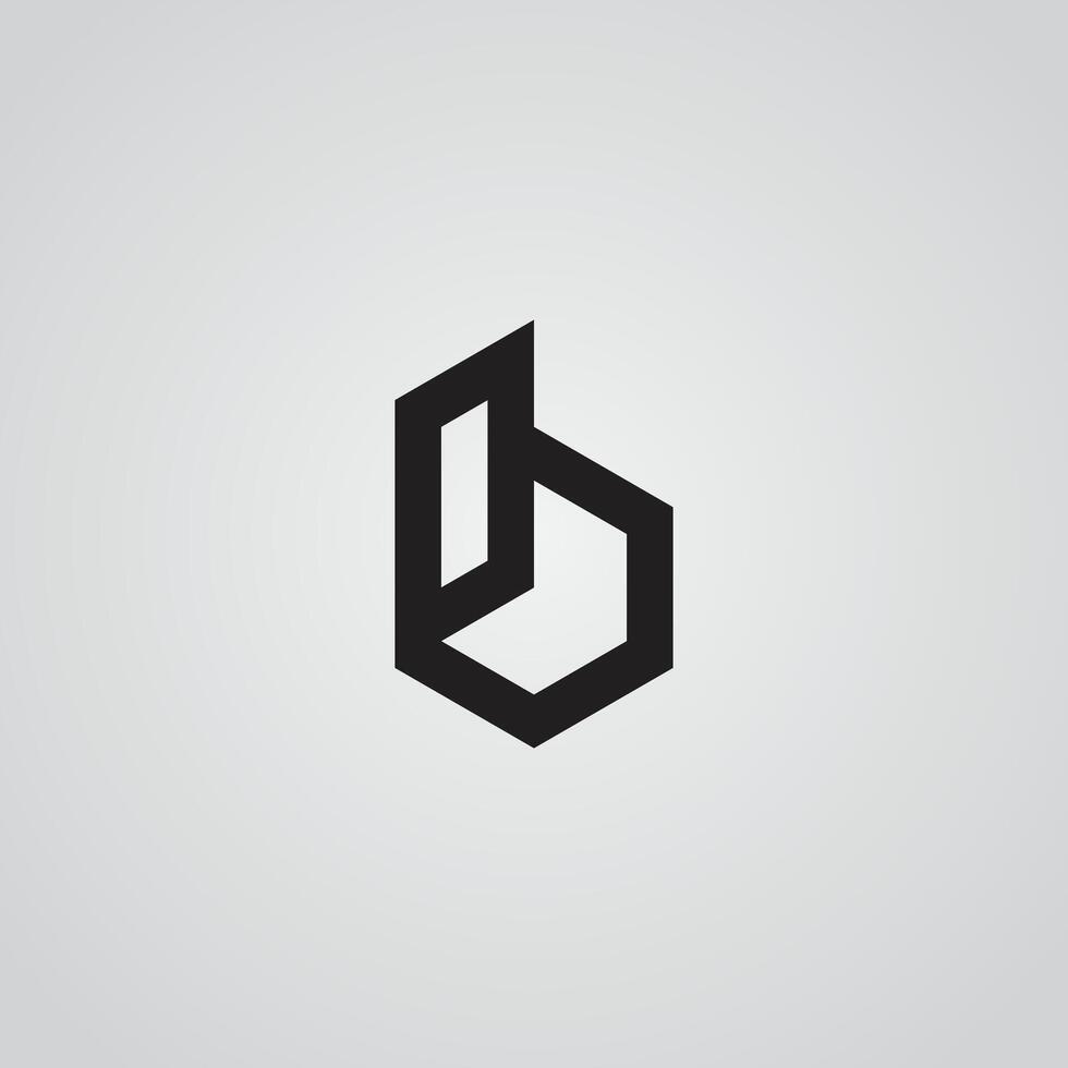 Creative modern B logo design, Initial minimal B letter logotype. vector