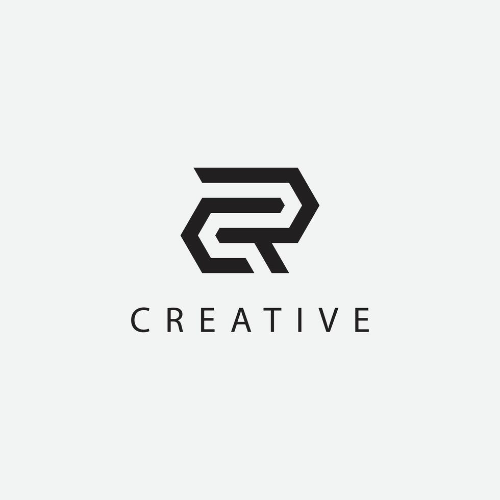 Modern creative unique letter CR RC logo initial based Monogram icon . vector