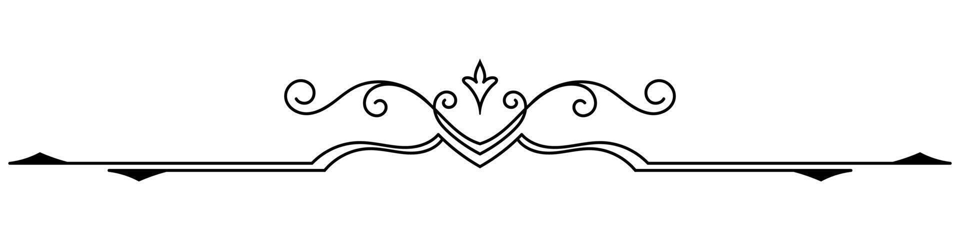 black dividing line vintage card decorative line vector
