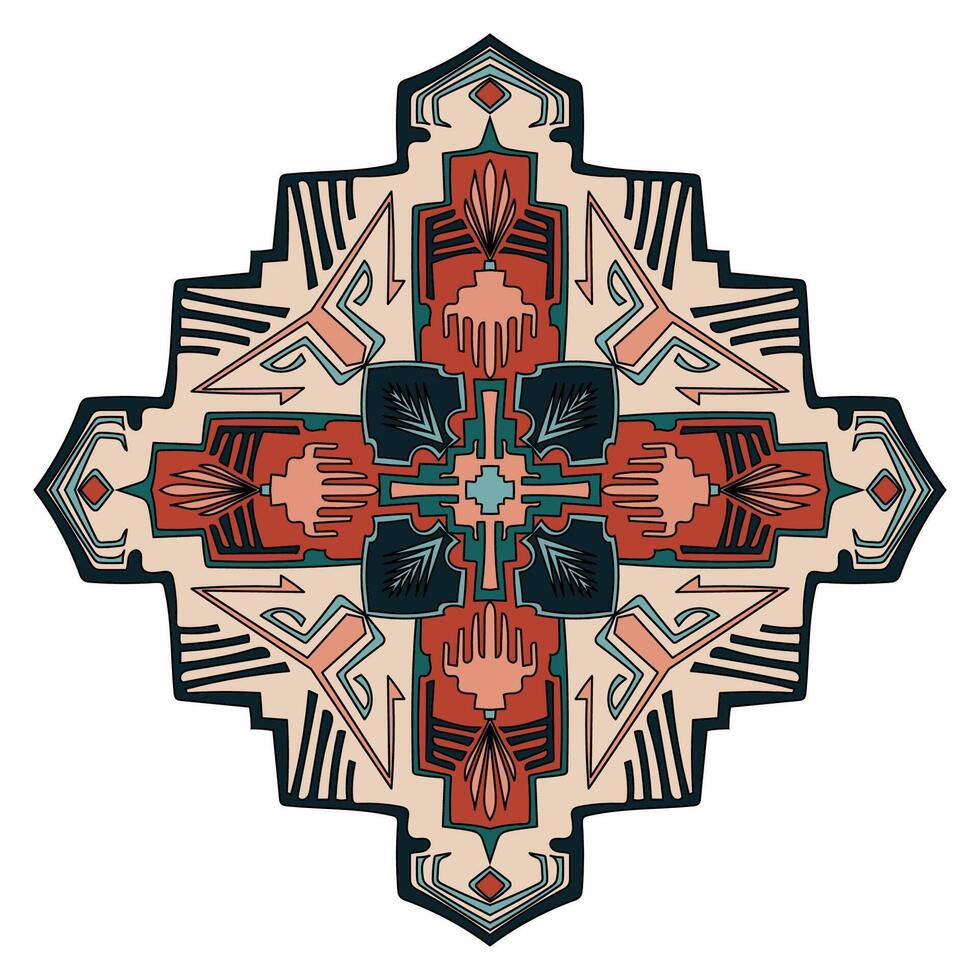 represents an abstract pattern which is an art form It is a component of the carpet pattern. vector