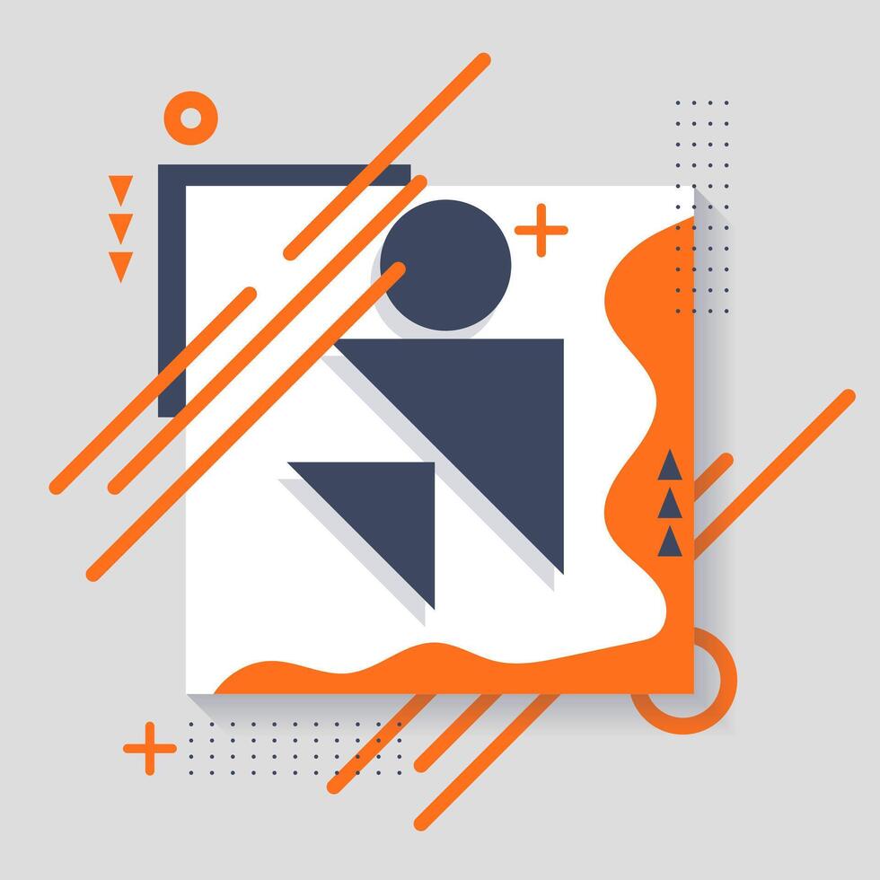 Abstract modern colorful geometric triangle pattern elements, abstract modern geometric background stock illustration. vector