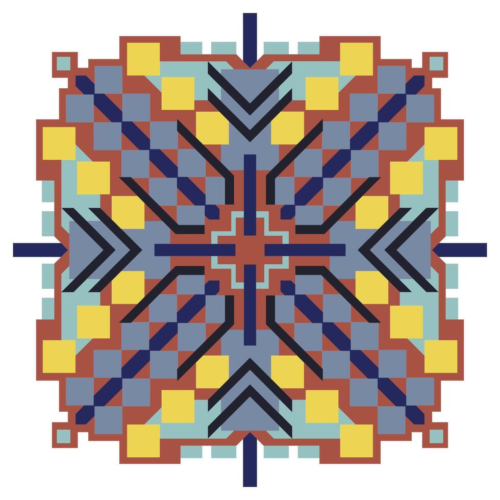 Colorful design with snowflakes abstract pattern Graphic elements vector