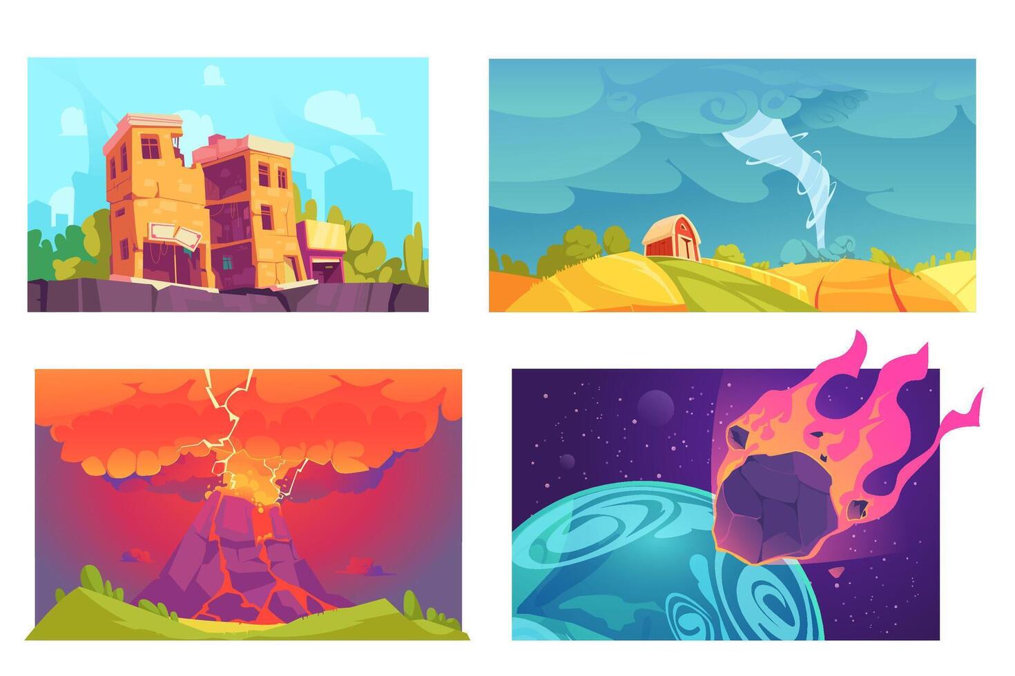 Diverse Landscapes. From Earth to Cosmos vector