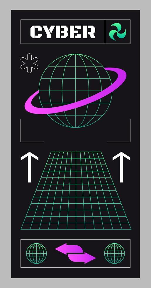 Futuristic Cyber Globe Design vector