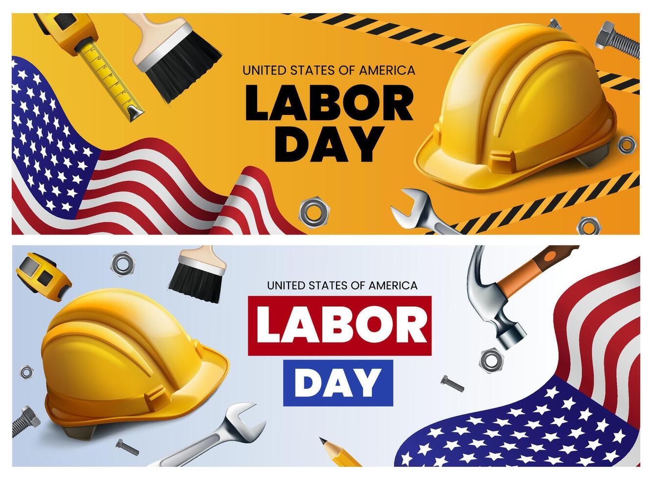 Labor Day Celebration Banners for the USA vector