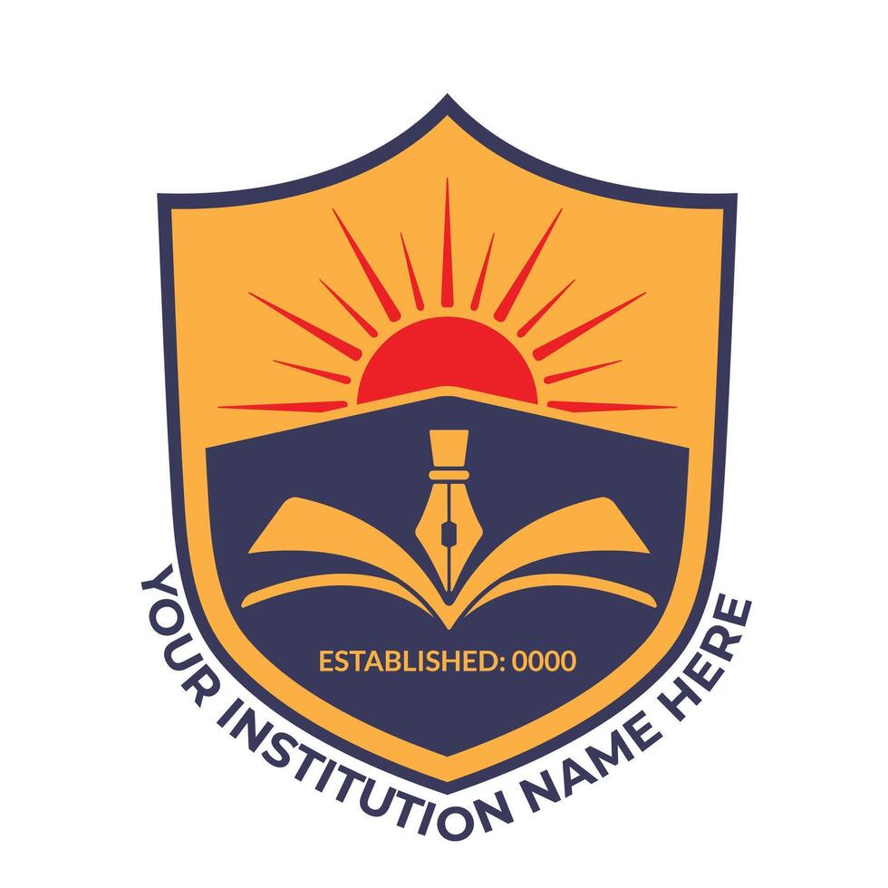Education logo design template for school and organization vector